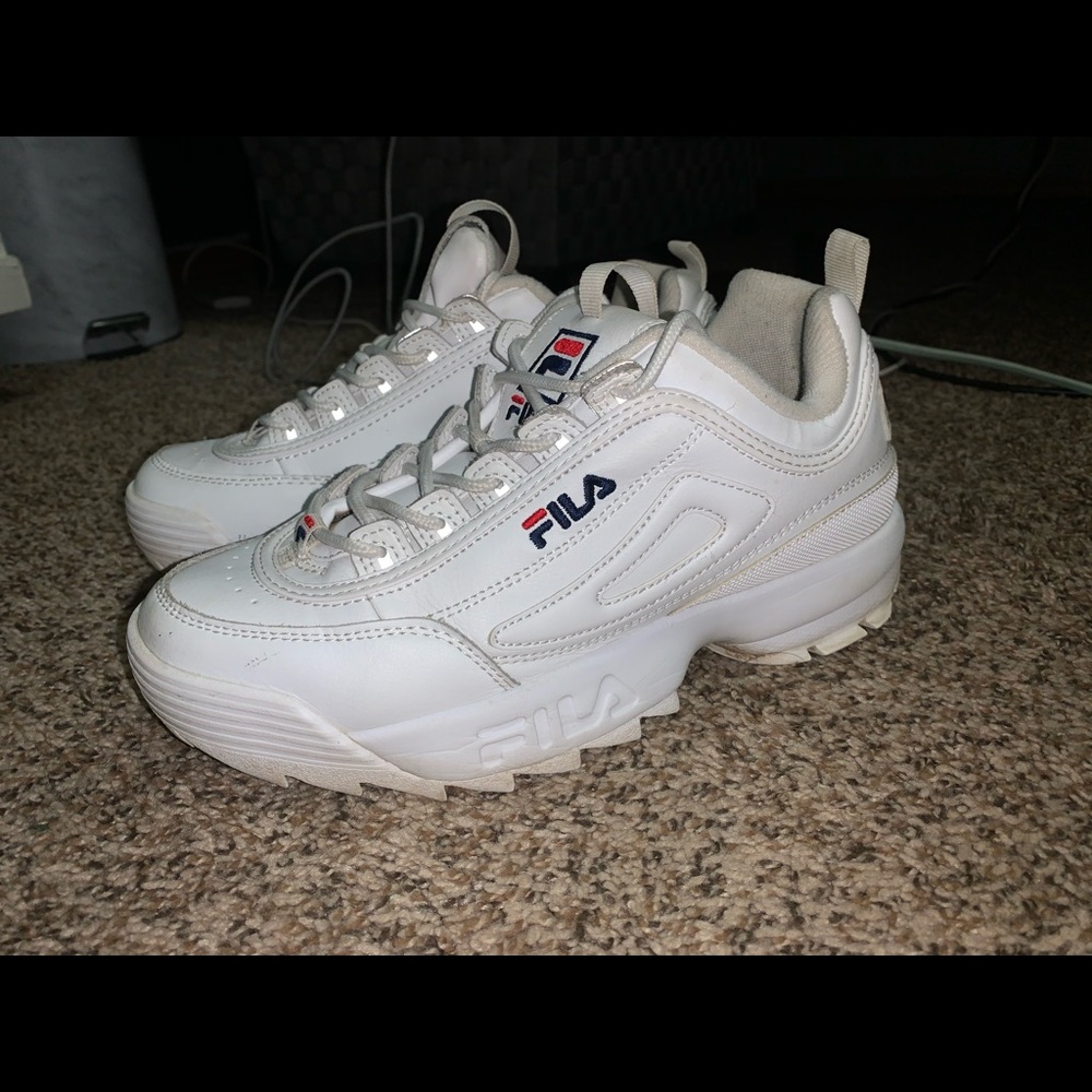 White Fila shoes